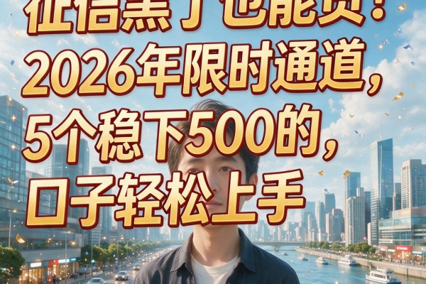 征信黑了也能贷!2026年限时通道,5个稳下500的口子轻松上手