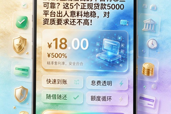 2026正规借钱的平台有哪些可靠?这5个正规贷款5000平台出人意料地稳,对资质要求还不高!