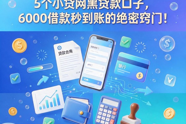 2026速借必看!5个小贷网黑贷款口子,6000借款秒到账的绝密窍门!