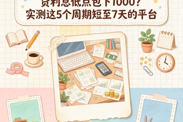 急用钱必看!哪些大额网贷利息低点包下1000?实测这5个周期短至7天的平台
