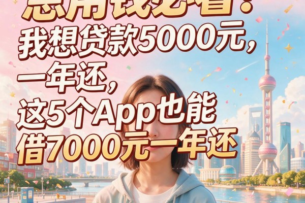 急用钱必看!我想贷款5000元一年还,这5个App也能借7000元一年还
