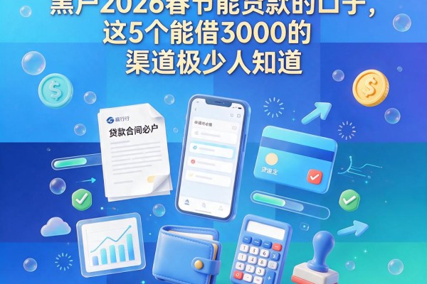 2026春节必看!黑户2026春节能贷款的口子,这5个能借3000的渠道极少人知道