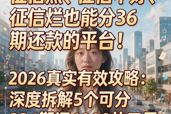 征信黑、征信不好、征信烂也能分36期还款的平台！2026真实有效攻略：深度拆解5个可分36期还6000的口子