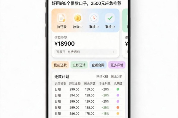 微信什么贷款软件好用一点?2026年公认好用的5个借款口子,2500元应急推荐