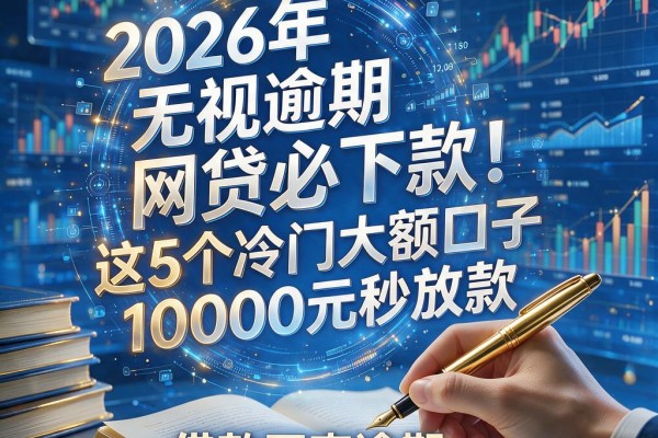 2026年无视逾期的网贷必下款！这5个冷门大额口子10000元秒放款，借款不查逾期