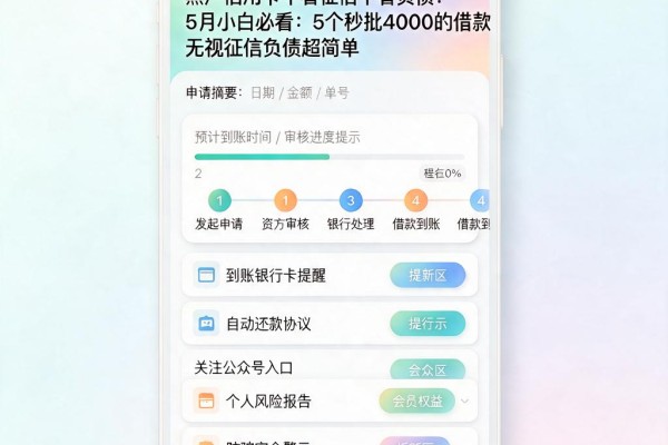 黑户信用卡不看征信不看负债！5月小白必看：5个秒批4000的借款app，无视征信负债超简单