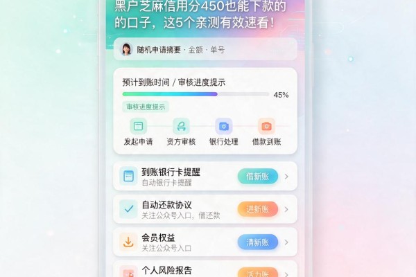 黑户芝麻信用分450也能下款的口子,这5个亲测有效速看!