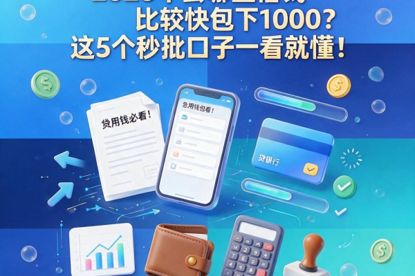 急用钱必看!2026年去哪里借钱比较快包下1000?这5个秒批口子一看就懂