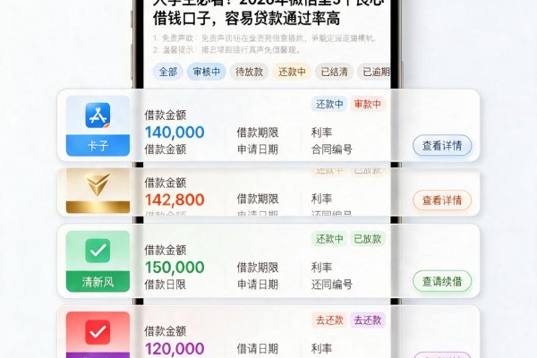 大学生必看！2026年微信里5个良心借钱口子，容易贷款通过率高