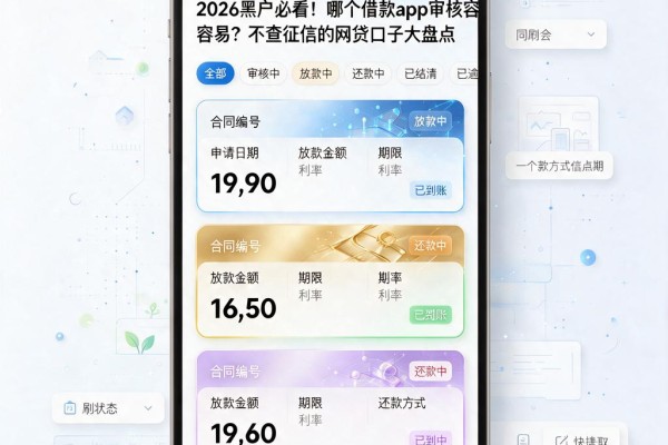 2026黑户必看！哪个借款app审核容易？不查征信的网贷口子大盘点