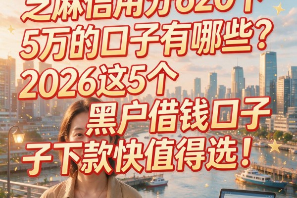 芝麻信用分620下5万的口子有哪些?2026这5个黑户借钱口子下款快值得选!