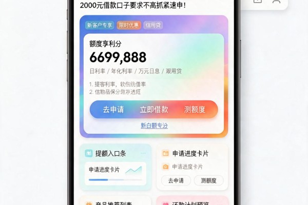 黑白户必看!2026年什么软件无视黑白借钱?这5个2000元借款口子要求不高抓紧速申