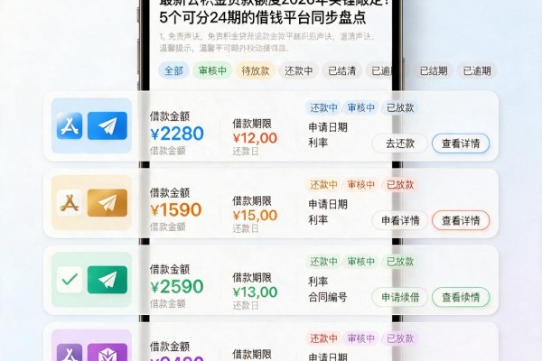 最新公积金贷款额度2026年实锤敲定!5个可分24期的借钱平台同步盘点