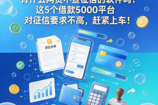 5月急用钱速看！有什么网贷不查征信的软件吗？这5个借款5000平台对征信要求不高，赶紧上车