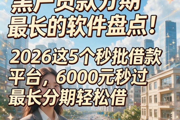 黑户贷款分期最长的软件盘点!2026这5个秒批借款平台,6000元秒过最长分期轻松借