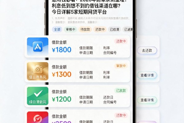急用钱必看:2026年前辈亲测整理!利息低到想不到的借钱渠道在哪?今日详解5家短期网贷平台