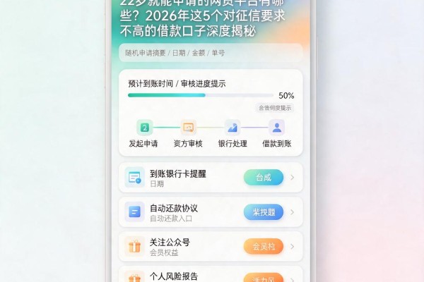 22岁就能申请的网贷平台有哪些?2026年这5个对征信要求不高的借款口子深度揭秘