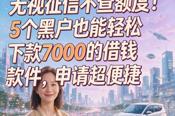 无视征信不查额度！5个黑户也能轻松下款7000的借钱软件，申请超便捷
