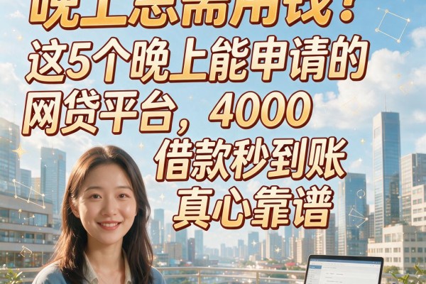 晚上急需用钱？这5个晚上能申请的网贷平台，4000借款秒到账真心靠谱