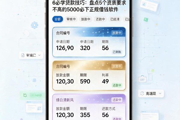 6必学贷款技巧:盘点5个资质要求不高的5000必下正规借钱软件