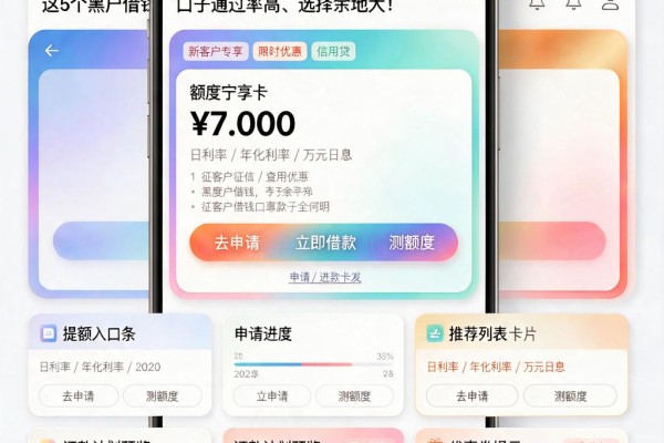 征信有逾期必看！2026年不查征信的网贷平台精选，这5个黑户借钱口子通过率高、选择余地大！