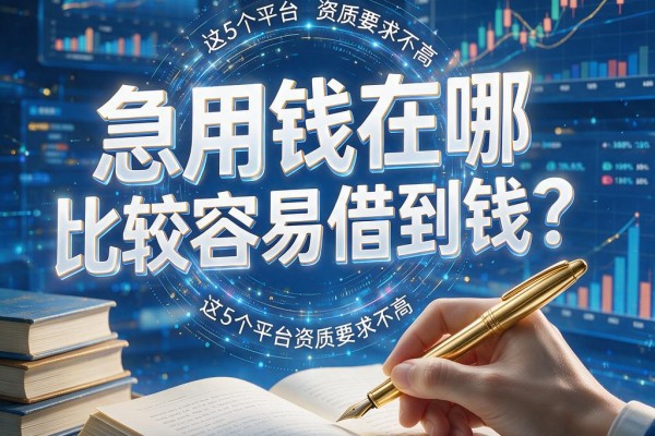 急用钱在哪比较容易借到钱?这5个平台资质要求不高,7000元临时周转秒下款