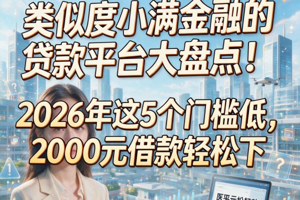 类似度小满金融的贷款平台大盘点!2026年这5个门槛低,2000元借款轻松下