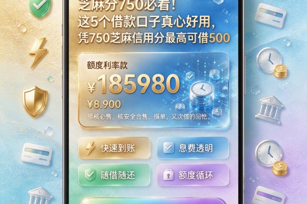 芝麻分750必看！这5个借款口子真心好用，凭750芝麻信用分最高可借500