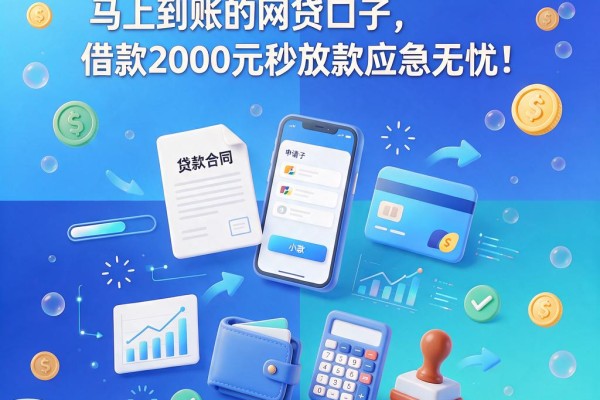 小白必看！2026年这5个马上到账的网贷口子，借款2000元秒放款应急无忧