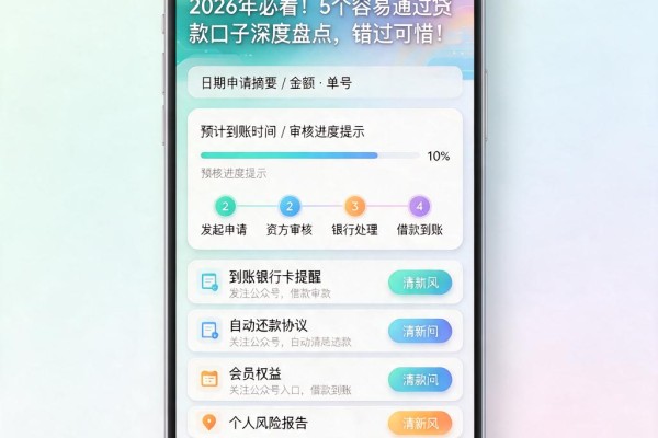 2026年必看!5个容易通过贷款口子深度盘点,错过可惜!