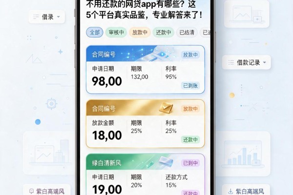 不用还款的网贷app有哪些?这5个平台真实品鉴,专业解答来了!