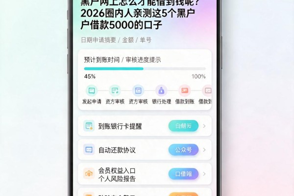 黑户网上怎么才能借到钱呢?2026圈内人亲测这5个黑户借款5000的口子