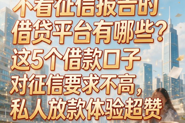 不看征信报告的借贷平台有哪些?这5个借款口子对征信要求不高,私人放款体验超赞