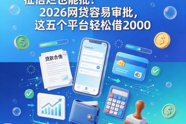 征信黑、征信不好、征信烂也能批!2026网贷容易审批,这五个平台轻松借2000