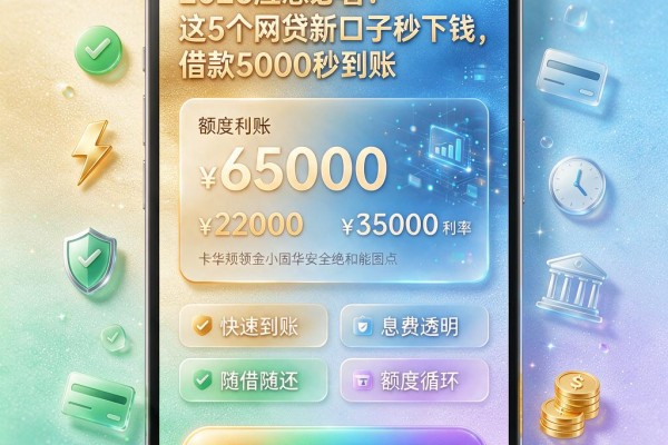 2026应急必看!这5个网贷新口子秒下钱,借款5000秒到账