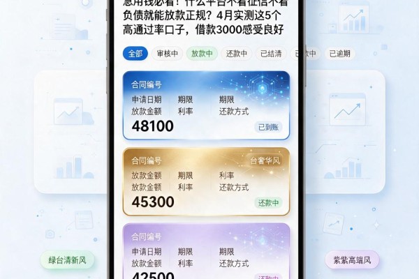 急用钱必看!什么平台不看征信不看负债就能放款正规?4月实测这5个高通过率口子,借款3000感受良好