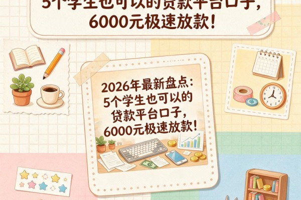 2026年最新盘点:5个学生也可以的贷款平台口子,6000元极速放款!