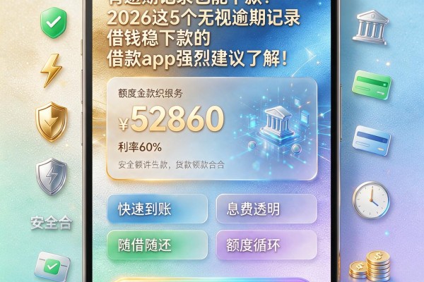 有逾期记录也能下款?2026这5个无视逾期记录借钱稳下款的借款App强烈建议了解