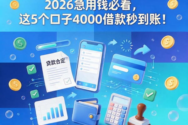 几百块秒过的网贷有哪些？2026急用钱必看，这5个口子4000借款秒到账！