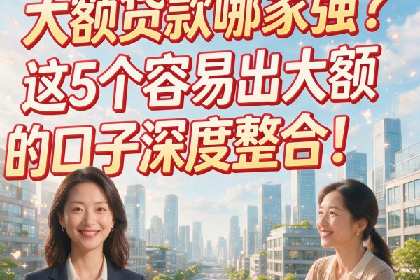 大额贷款哪家强？这5个容易出大额的口子深度整合！