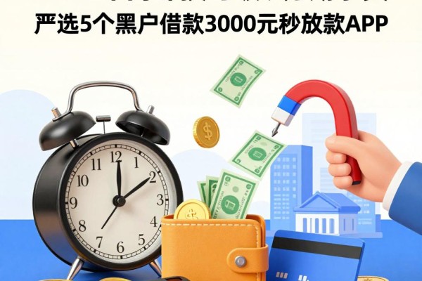 黑户专属!2026年内部技巧破解分期小贷,严选5个黑户借款3000元秒放款APP
