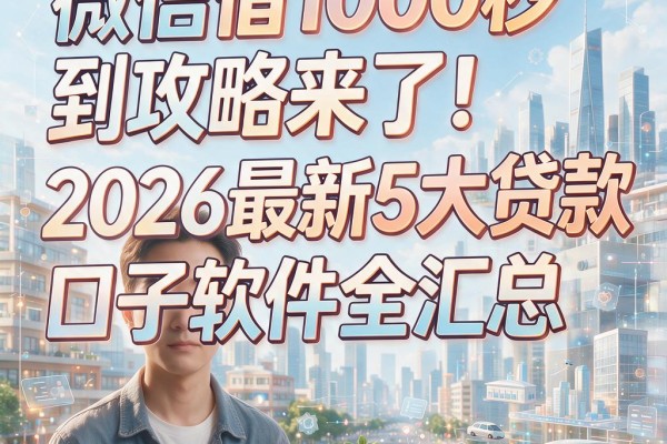 微信借1000秒到攻略来了!2026最新5大贷款口子软件全汇总