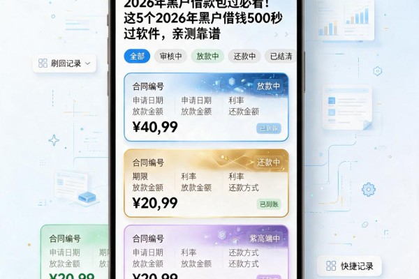2026年黑户借款包过必看!这5个2026年黑户借钱500秒过软件,亲测靠谱
