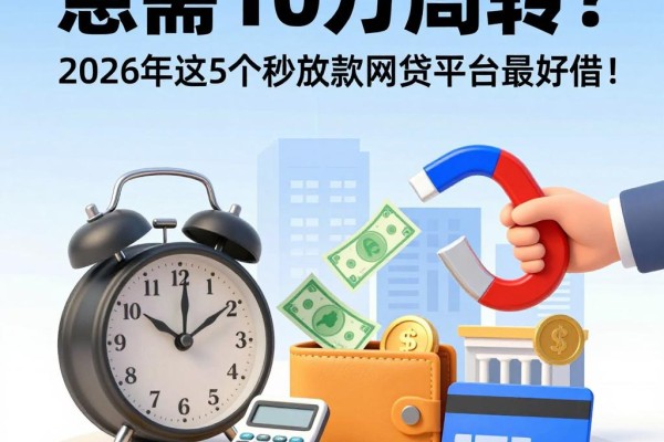急需10万周转?2026年这5个秒放款网贷平台最好借!