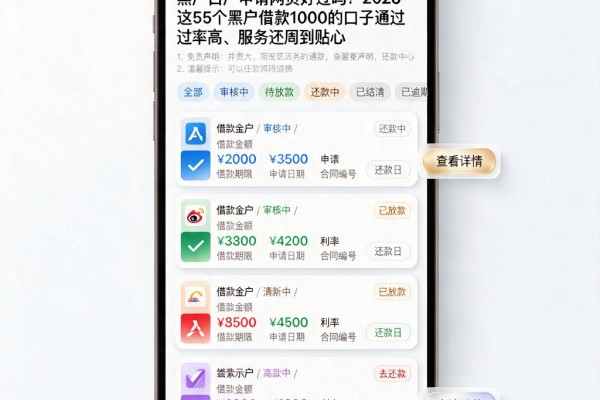黑户白户申请网贷好过吗?2026这5个黑户借款1000的口子通过率高、服务还周到贴心