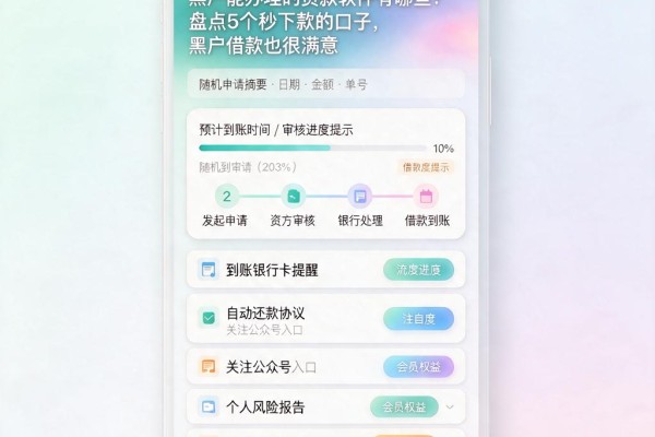 黑户能办理的贷款软件有哪些?盘点5个秒下款的口子,黑户借款也很满意