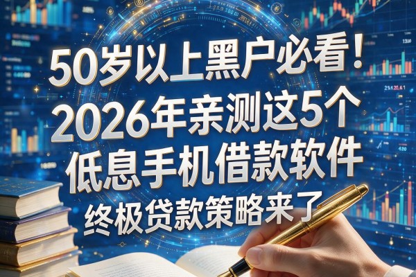 50岁以上黑户必看！2026年亲测这5个低息手机借款软件，终极贷款策略来了