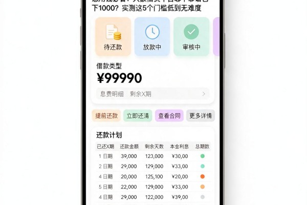 急用钱必看!大额借贷平台哪个靠谱包下1000?实测这5个门槛低到无难度
