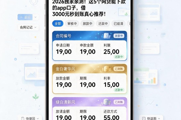 2026独家亲测！这5个网贷能下款的app口子，借3000元秒到账真心推荐！