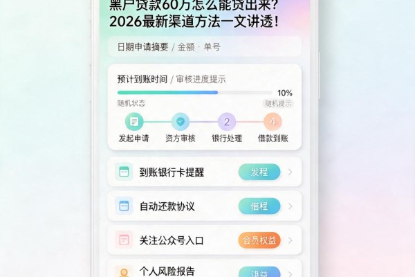 黑户贷款60万怎么能贷出来?2026最新渠道方法一文讲透!